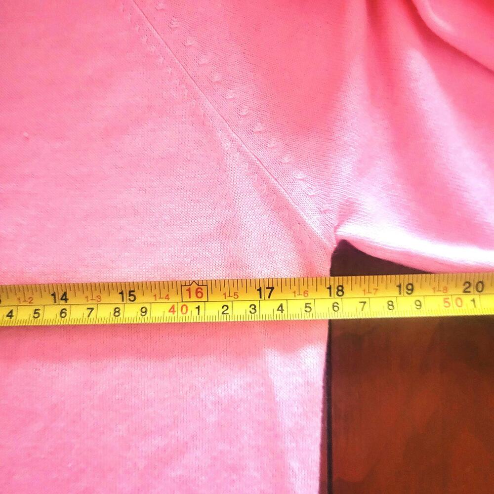 Zara Women's Basic Long Sleeve Sweater Peach/Pink Round Neck Side Slit - Size S - Picture 7 of 9